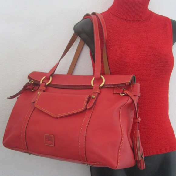 DOONEY & BOURKE red XL Smith Florentine handbag - Picture 8 of 8